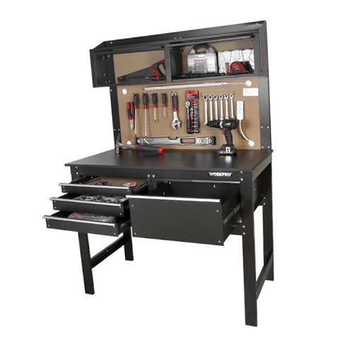 WorkPro 6713 2-in-1 48-Inch Workbench and Cabinet Combo With Light