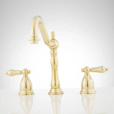 Signature Hardware 434670 Victorian Widespread Bathroom Faucet