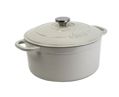 Lodge Quart Enameled Cast Iron Dutch Oven, Oyster
