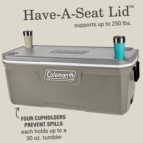 Coleman 2179171 316 Series 150QT Hard Chest Wheeled Cooler, Silver