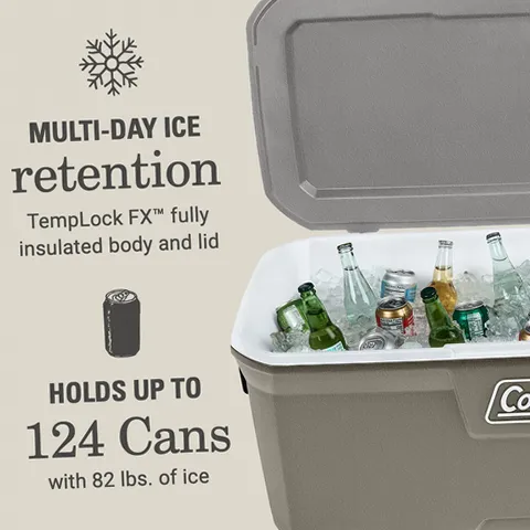 Coleman 2179171 316 Series 150QT Hard Chest Wheeled Cooler, Silver