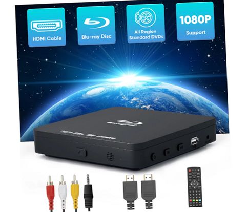Geoyeao EVP-203 Blu-ray playerブルーレイプレーヤー DR. J Professional EVP/203 Portable Blu Ray DVD Player with HDMI