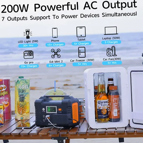 Flashfish E200 200W Portable Power Station 40800mAh Solar