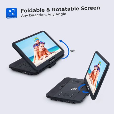 Naviskauto 17.5 inch Portable Blu-Ray DVD Player with 15.4 inch
