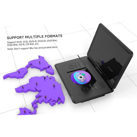 BOIFUN Portable DVD Player with 15.6 Large HD Screen 6 Hours