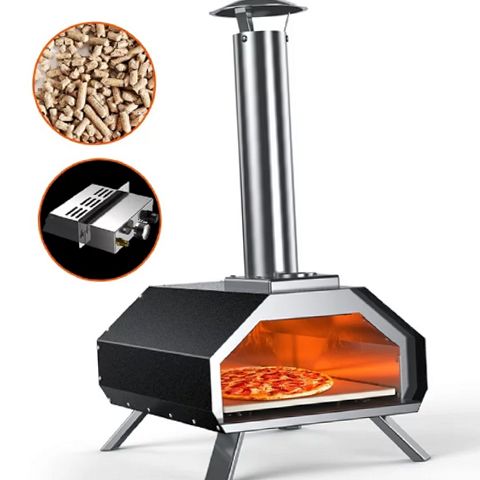 KingChii HOPO 13A Multi-Fuel Pizza Oven with Gas Burner, Portable