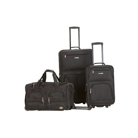 Rockland Spectra 3-Pc. Luggage Set-Polka Dot - BLACK ONE SIZE | eBay