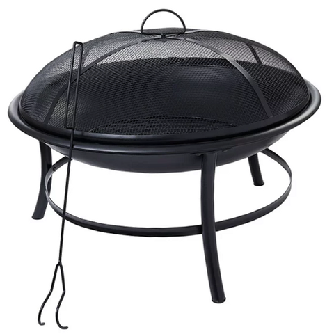 Mainstays MSF330000355571 26'' Round Iron Outdoor Wood Burning