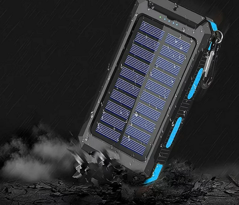 SOLPOWBEN S1008D 20000mAh Solar Charger For Cell Phone, Blue