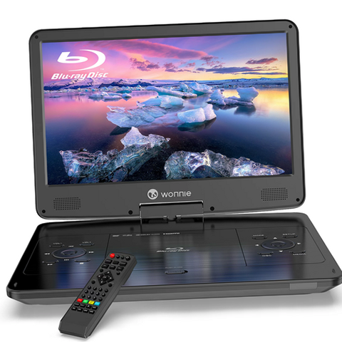 WONNIE W-146 16.9'' Portable Blu Ray DVD Player with 14.1