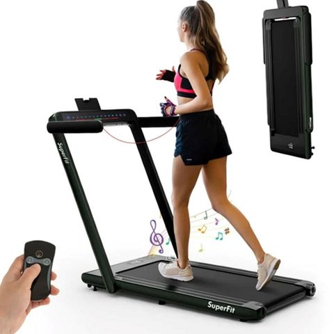 Costway SP37522GN SuperFit 2.25HP 2 in 1 Dual Display Folding