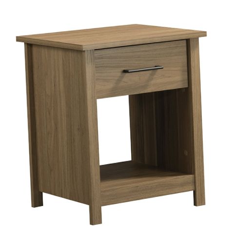 Mainstays 427507 Hillside Nightstand with Drawer, Walnut Finish | eBay