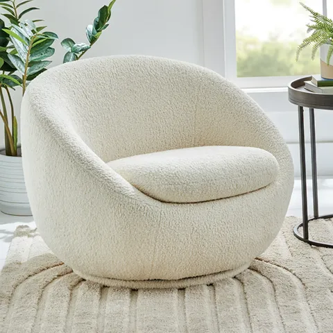 Better Homes & Gardens Mira Swivel Chair, Cream | eBay