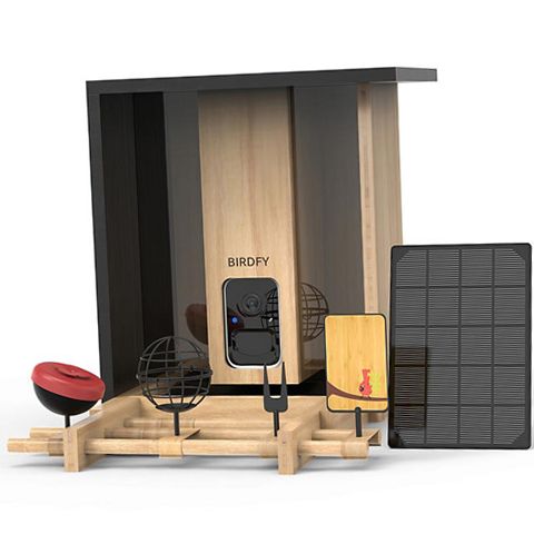Birdfy NI-8408 Bamboo Bird Feeder With Camera & Solar Power Panel