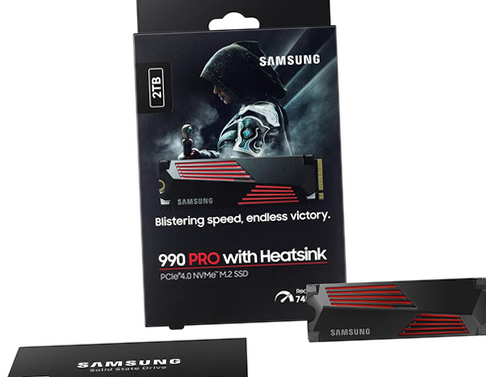 SAMSUNG MZ-V9P2T0GW 990 PRO w/ Heatsink SSD 1TB PCIe 4.0 M.2
