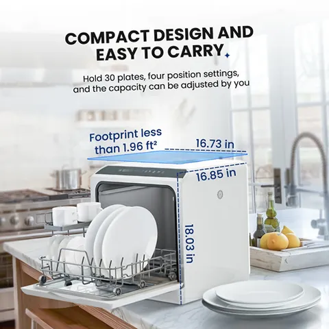 Simzlife ZX-DW-01-S Portable Mini Dishwasher Countertop with 5