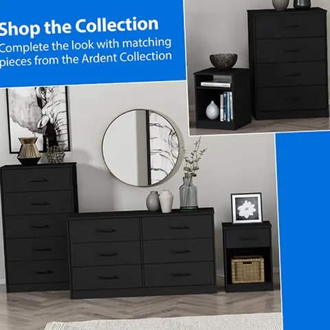 Mainstays MS15013489714BL Ardent 4 Drawer Dresser, Black | eBay