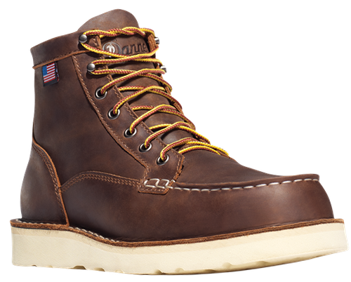 mame Danner 15563 Bull Run Moc Toe Wedge Work Boots for Men - Brown