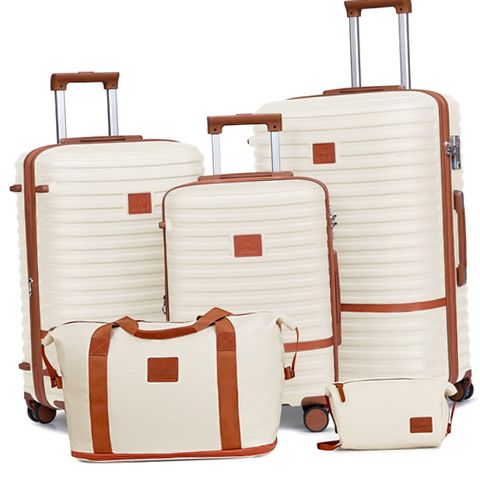 Joyway TR-008 28-in 5-Piece Hardside Luggage Set, Off-White | eBay