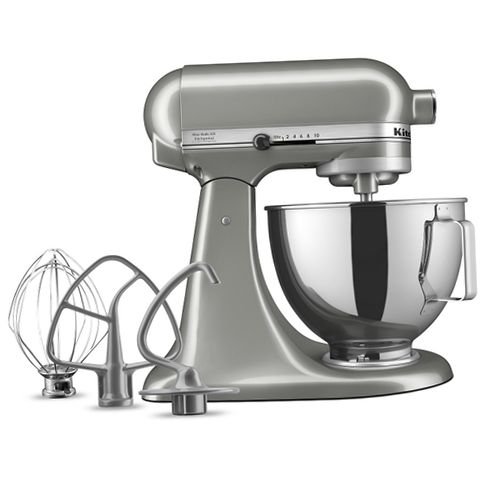 KitchenAid スタンドミキサー グレー KitchenAid KSM97CU Deluxe 4.5 Quart Tilt-Head Stand Mixer, Silver