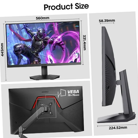 KOORUI 25E3A 24.5 Inch 170Hz Gaming Monitor, Black | eBay