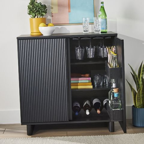 Better Homes Gardens BHS436249972034 Lillian Fluted Bar Cabinet