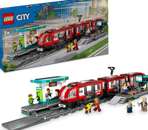 LEGO 6470812 City Downtown Streetcar and Station Toy Train Set