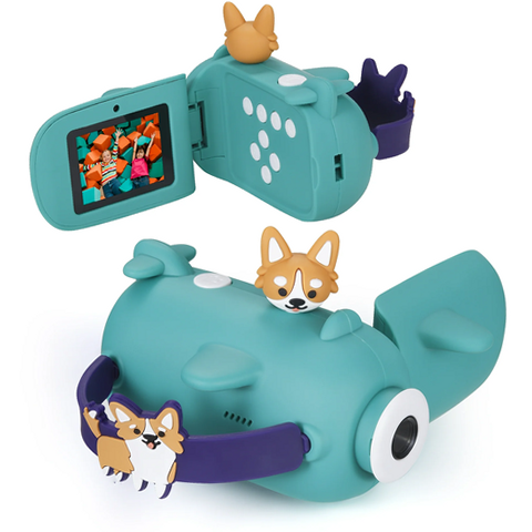 Vivi Vivitar 98379A-CRGI Kidztech Kids Teal Corgi Digital Video