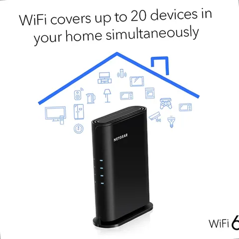 NETGEAR RAX9-100PAS Nighthawk AX1800 WiFi 6 Router, 1.8Gbps