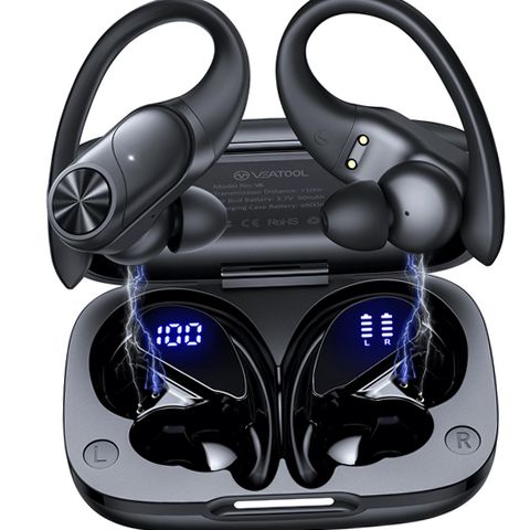 Veatool T60 V6 Wireless Bluetooth Headphones, Black | eBay