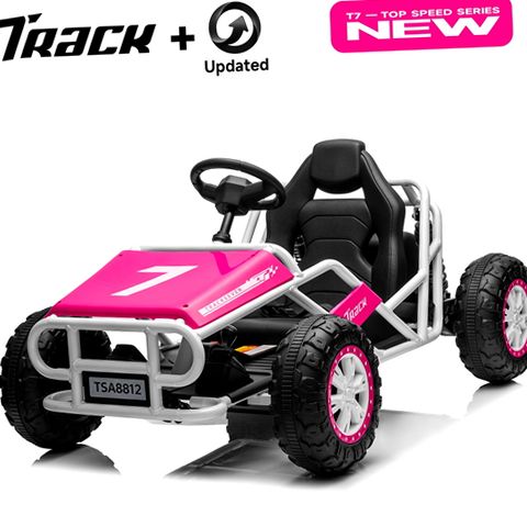 Track 7 TTWALTRUCKA8812-PK 24V Electric Go Kart, Racing Go Kart