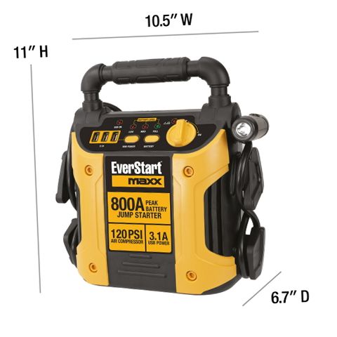 EverStart J7CE 800 Peak Amp Jump Starter with 120 PSI Compressor