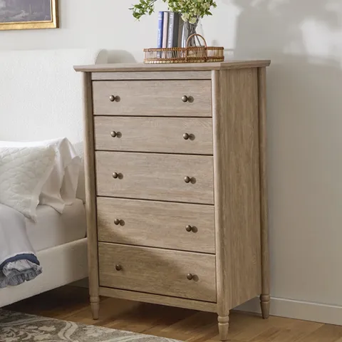 My Texas House 437428 Monroe 5-Drawer Dresser Brushed Oak Finish
