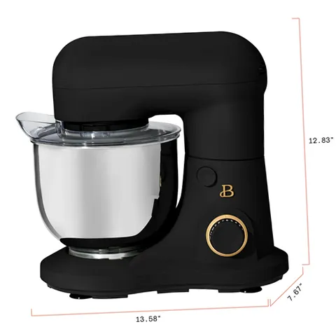 バーベキュー・調理用品 XWAGPRODUCTS X-TAGE SERIES EBONY M ROUND Beautiful 19467 Tilt-Head 3.5 qt Stand Mixer, Black Sesame with