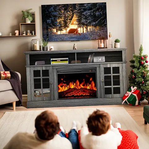 Myfurnideal PIWFS01G Electric Fireplace TV Stand for 65