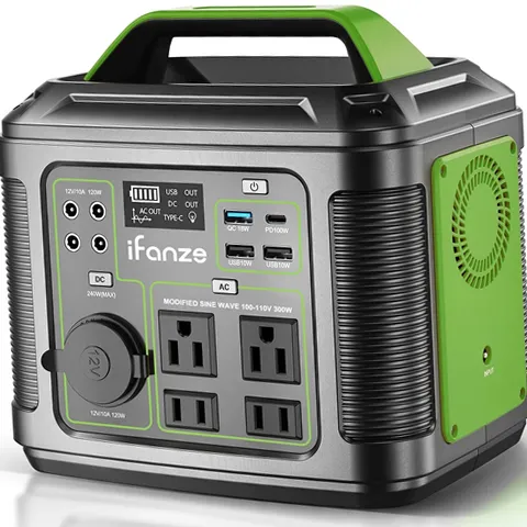 IFanze 300W Portable Power Station 296Wh 80000mAh Outdoor Solar