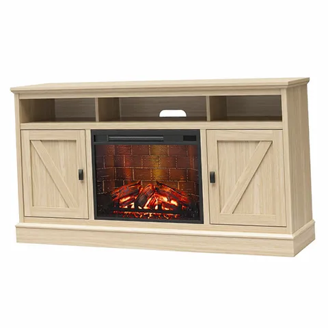 ■美品■ファイヤーキング メイヤーズステーション AMOCO アメリカ製#677 Ameriwood Home 1674947WCOM Ashton Lane Fireplace TV Stand, Spring