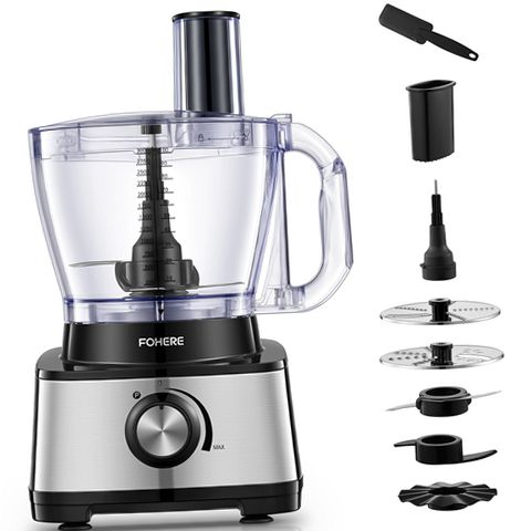 FOHERE CY-315 14 Cup 800w Food Processor, 2-Speed 6 Functions for