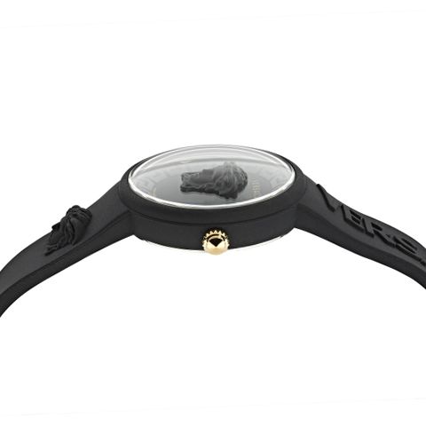 Versace VE6G00223 Medusa Pop Black Silicone Strap Watch and  display picture 1