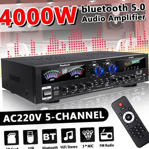 Sunbuck AV-555BT Bluetooth サウンドアンプ カラオケ Sunbuck AV555BT 4000W Surround Sound Bluetooth Audio Power