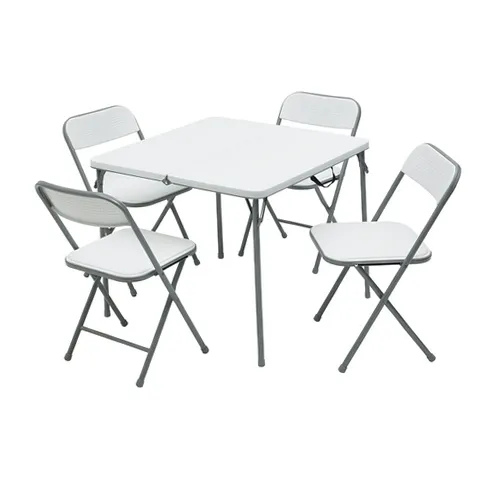 Mainstays MSD536129013003 5 Piece Resin Card Folding Table and