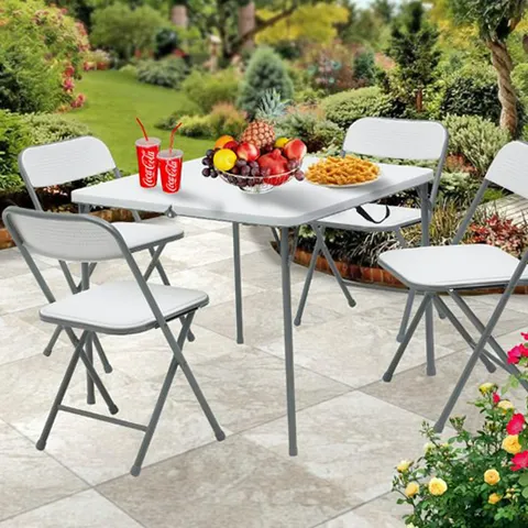 Mainstays MSD536129013003 5 Piece Resin Card Folding Table and