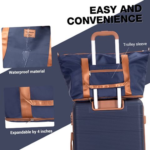 Travelhouse TH6608-6NB 6 Piece Hardshell Luggage Set With TSA Lock