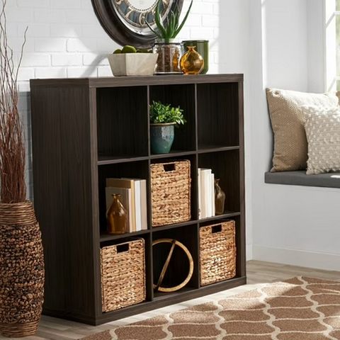 better homes and gardens tobacco oak & 5 Cube Vertical Storage Organizer, family room Better Homes & Gardens Canton