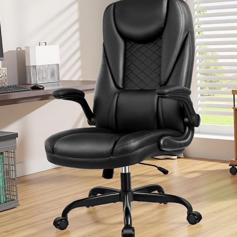 CoolHut Coolhut-200PY-Black Executive Office Chair Big and Tall