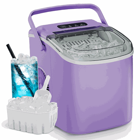 Simzlife ZX-IM-06E Countertop Ice Maker Machine, 26 lbs/24H, One