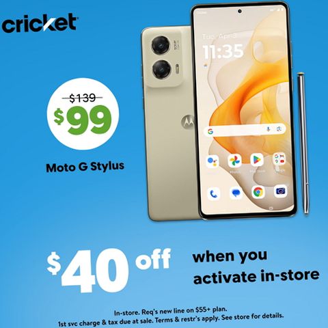 Motorola XT2517-3 Moto G Stylus 2025 Prepaid Phone 8GB RAM