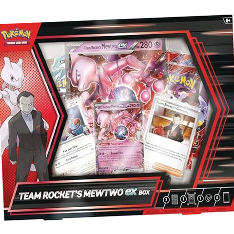 Pokemon 10-10167-102 Team Rockets Mewtwo ex Box with Foil Promo