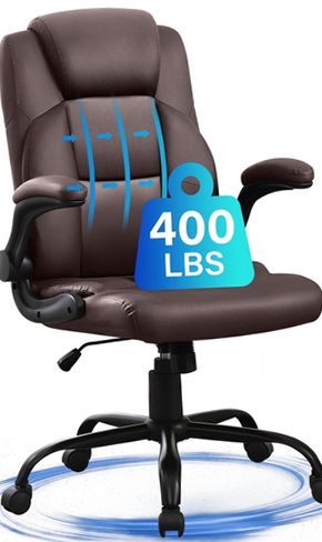 JONPONY XL-9189 Big and Tall Office Chair 400LBS Wide Seat