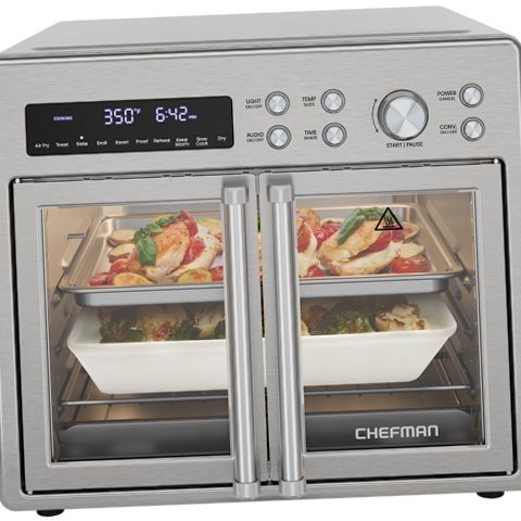 Chefman French Door Toaster Oven Air Fryer, 10-in-1 Cooking